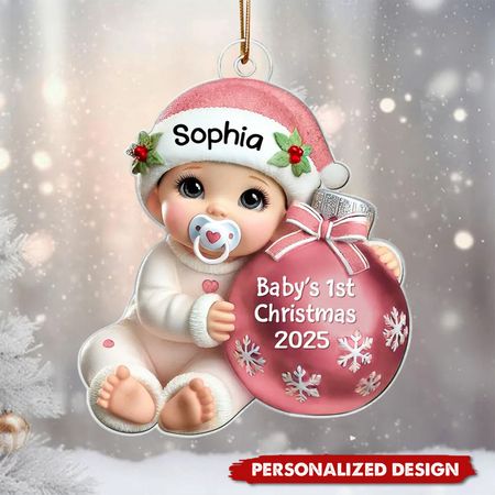 Celebrate Babys 1st Christmas 2025 with a Personalized Ornament – A Keepsake to Treasure Forever!